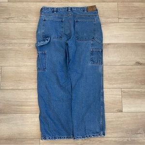 Guide Gear Flannel Lined Carpenter Jeans Mens Size 36x30 Blue Straight Denim